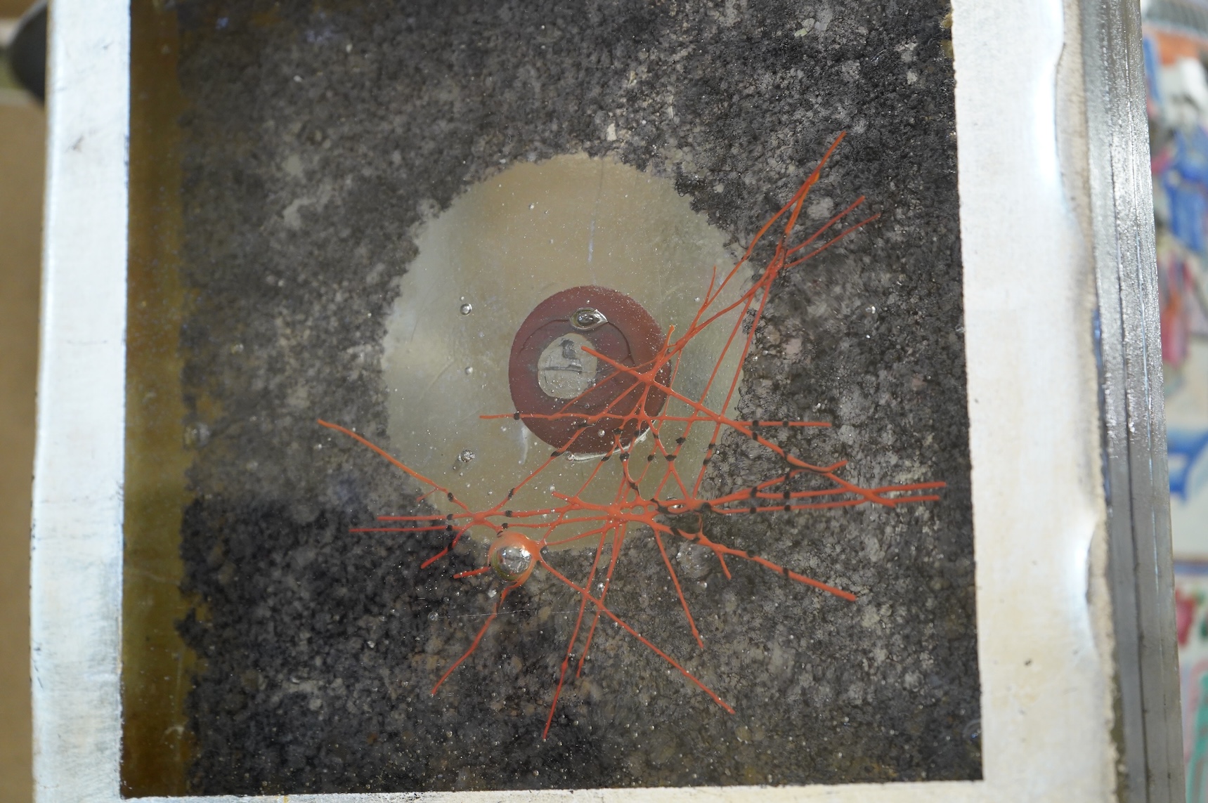 Yumi Nozaki, (Japanese, b.1973) three layer glass installation, ‘Claire de Lune’, 29cm sq